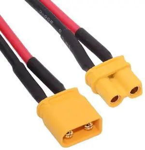 Jimier XT30 Female to Male 18AWG Extension Cable Connector for RC Battery Portable Power Station Solar Panel