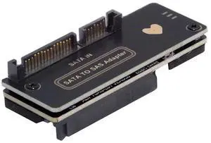 Jimier SFF-8482 SAS 29Pin to 7+15 22Pin SATA Hard Disk Drive Raid Adapter with Chipset and Power Port