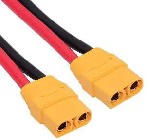Jimier XT90 Female to Female 10AWG Extension Cable Connector for RC Battery Portable Power Station Solar Panel