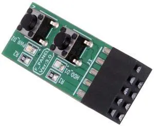 Jimier Reset Power Jumper for Computer Mainboard 10Pin Switching Board Adapter With Button For Maintenance Task