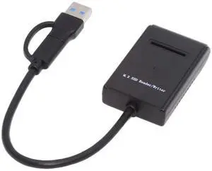 Jimier USB 3.0 USB-C Type-C Type-A to NVME M-key M.2 NGFF SATA SSD Docking Horizontal External Cable Enclosure RTL9210B Chipset
