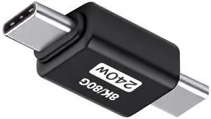 Jimier USB5.0 80Gbps Male to Male Extension Adapter with 240W 16K 8K 5K Compatible with USB4.0 Thunderbolt3/4/5