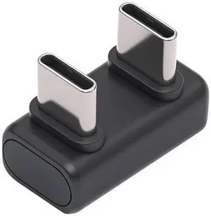 Jimier USB5.0 80Gbps Male to Male Extension Adapter Opposite U Shape Back Angled with 240W 16K 8K 5K Compatible with USB4.0 Thunderbolt3/4/5