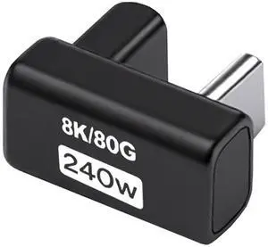 Jimier USB5.0 80Gbps Male to Female Extension Adapter Opposite U Shape Back Angled with 240W 16K 8K 5K Compatible with USB4.0 Thunderbolt3/4/5 Jimier USB5.0 80Gbps Male to Female Extension Adapter Opposite U Shape Back Angled with 240W 16K 8K 5K Compatible with USB4.0 Thunderbolt3/4/5