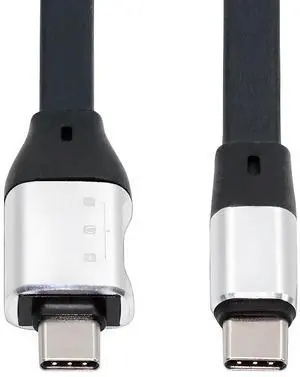 Jimier Type-C USB-C Male to Male USB 3.1 10Gbps & PD OTG Audio Female Port Flat Slim FPC Data Cable for Laptop Phone