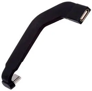 Jimier Angled Type-C Male to USB-C Female Extension Ultra Slim Data Cable Connector Protector 65W Fast Charge for Tablet Phone
