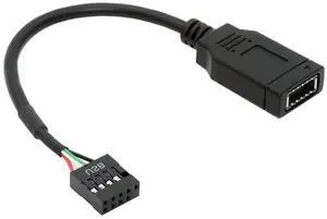 Jimier Single USB 3.1 Front Panel Socket Key-A Type-E to USB 2.0 9Pin 10Pin Mainboard Header Male Extension Cable