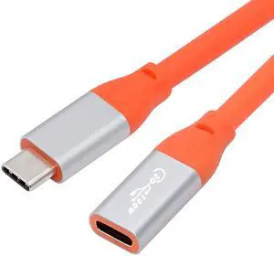 Jimier USB3.2 Male to Female Extension Cable 20Gbps Ultra Soft High Flex with 100W and 8K 5K USB4.0 Type-C Compatible with Thunderbolt3/4