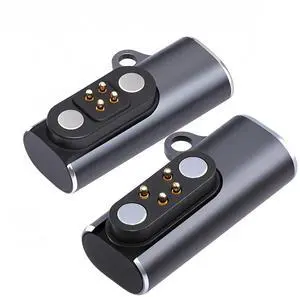 Jimier 2pcs/lot Magnetic Charging Adapter USB Type-C to Pitch 2.5mm with 4-Pin Terraced Square Contacts Compatible with Bone Conduction Headphone