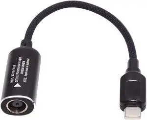 Jimier DC Jack 7.9x5.4mm Input to USB-C Type-C Power 140W Smart LED Display Charge Cable for Laptop Phone PD9V/5V/20V/7A
