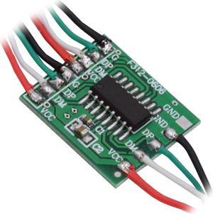 Jimier PCBA for USB2.0 Ports HUB USB 1 to 2 Splitter with SR Cover for DIY OEM Parts & 3.0mm Cable