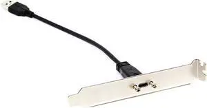 Jimier Cable USB-C USB 3.1 Type C Female to USB 3.0 A Male Data Cable 20cm with Panel Mount Screw Hole