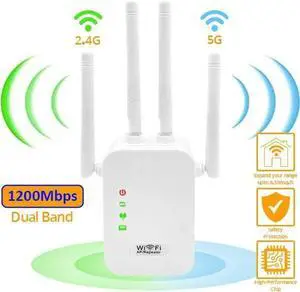 Repeater Wifi Extender Range Wireless Signal Amplifier Router Dual Band 1200Mbps
