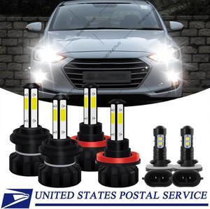For Hyundai Elantra 2013 -2018 6x H7 H11 LED Headlight 881 Fog Light Combo Bulbs