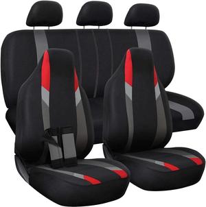 Car Seat Cover Complete Set for Car Truck SUV Van - Flat Poly Cloth Fabric