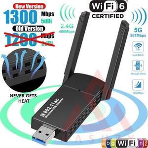 USB 3.0 WiFi Adapter 1300Mbps Long Range Dual Band 5Ghz Wireless Network Dongle