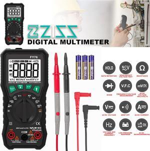 Handheld TRMS Digital Multimeter Auto Range AC DC Volt Amp Ohm LCD Tester Meter