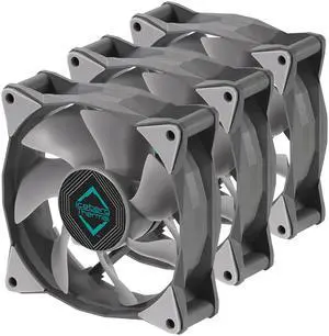 Iceberg Thermal IceGALE Xtra 80mm PWM High Performance Case Fan 3-Pack (Gray)