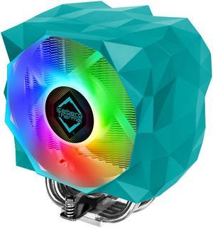 Iceberg Thermal IceSLEET X5 Intel & AMD High Performance CPU Cooler 5 Heat Pipe Nickel Plating Addressable RGB ARGB 120mm PWM Fan LGA 1700 AM5 Compatible