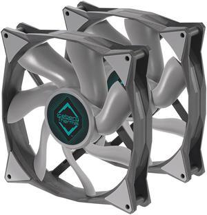 Iceberg Thermal IceGALE Xtra 140mm PWM High Performance Case Fan 2-Pack (Gray)