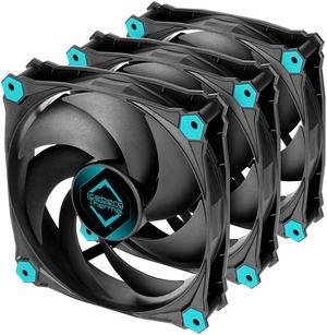 Iceberg Thermal IceGALE Silent 120mm (Black) 3-PACK Quiet Optimized Airflow 3-Pin Case Fans