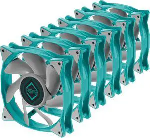 Iceberg Thermal IceGALE 120mm PWM Case Fan 6-Pack (Teal)