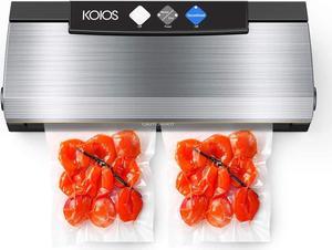 Koios Vacuum Sealer Machine, 86Kpa Automatic Vacuum Air Food sealer/Built-in Cutter Starter Kit, Dry & Moist Food Preservation Modes, Pulse Function