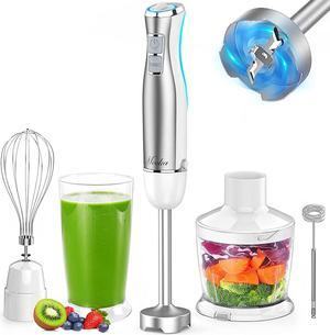 ChefWave Intermix Immersion Blender Handheld, 500W 5-in-1 Multi-Purpose  Hand Blender, 9-Speed Stick Blender, 20oz Beaker, 20oz Chopper, Egg Whisk