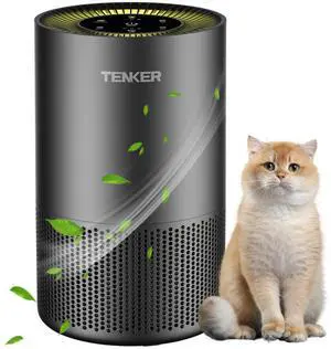 TENKER AP-6980 Air Purifier Black US 1300ft² Large Rooms H13 Heap 3-Stage Filtration 3 Speeds 3 Timer w/Light Air Cleaner Machine