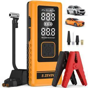 SZEVZO M5 8800mAh Car Jump Starter with Air compressor Air Inflator Jumper Box Battery Charger Power Bank