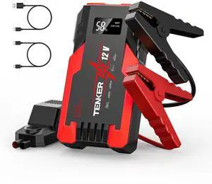 TENKER 4000A 10000mAh Car Jump Starter Booster Jumper Box Power Bank Battery Charger 12V Portable