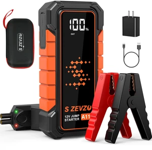 S ZEVZO A11 Jump Starter, Upgraded 5000A Car Battery Jumper Starter Portable (10.0L Gas & 7.0L Diesel Engines) with Booster 12V Lithium Jump Box with USB Charger, LCD Display, Flashlight, and Case S ZEVZO A11 Jump Starter, Upgraded 5000A Car Battery Jumper Starter Portable (10.0L Gas & 7.0L Diesel Engines) with Booster 12V Lithium Jump Box with USB Charger, LCD Display, Flashlight, and Case
