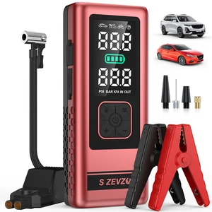 S ZEVZO Car Jump Starter with Air Compressor, 6000A 150PSI Jump Box Battery Pack(6.0 Gas/4.0L Diesel), Portable 12V Jump Box with Auto-Shutoff Tire Inflator, USB Ports, LCD Display & LED Light S ZEVZO Car Jump Starter with Air Compressor, 6000A 150PSI Jump Box Battery Pack(6.0 Gas/4.0L Diesel), Portable 12V Jump Box with Auto-Shutoff Tire Inflator, USB Ports, LCD Display & LED Light