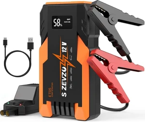 S ZEVZO ET05 Jump Starter 5000A Portable Car Jump Starter Battery Pack (7.2L Gas/ 5.5L Diesel), 51.8Wh 12V Jump Box with USB Ports, LCD Display and 3 Modes Flashlight S ZEVZO ET05 Jump Starter 5000A Portable Car Jump Starter Battery Pack (7.2L Gas/ 5.5L Diesel), 51.8Wh 12V Jump Box with USB Ports, LCD Display and 3 Modes Flashlight
