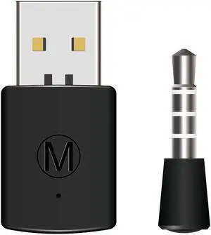 Bluetooth Receiver Wireless Headset Headphone Adapter with Mic Bluetooth 4.0 Dongle USB Adapter USB Dongle for PS4 Black