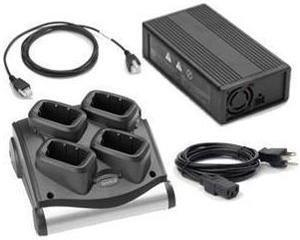 SAC9000-4000 (Power Assembly Included): 4-Slot Spare Battery Charger for MC92N0, MC9190, MC9090 Batteries