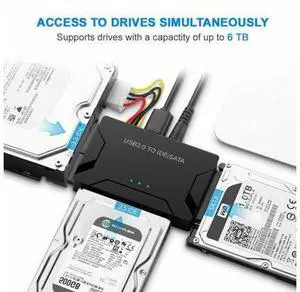 3.0 to IDE | SATA Converter USB External Hard Drive Adapter Kit 2.5"/3.5" Cable 3.0 to IDE | SATA Converter USB External Hard Drive Adapter Kit 2.5"/3.5" Cable