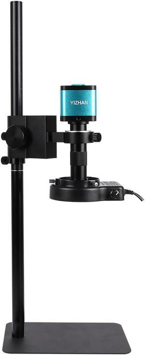 4K Video Microscope HD-MI USB 48MP Industrial Camera Monocular 150X Zoom C-Mount Lens LED Light For Repair Soldering LED Ring Light Microscope