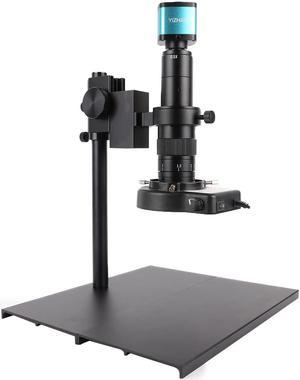 48MP HD-MI VGA USB Monocular Microscope Digital Camera Len LED Light Workbench Stand Cell Phone Soldering Repair Microscope Easy Operation Jewelry Microscope