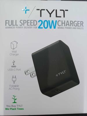 Fast Charger TYLT Full Speed 20W New Charger (Black) New Sealed