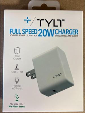 Tylt 20W Fast Charging Wall Charger White