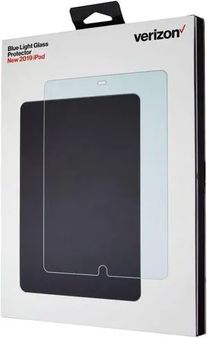 Verizon Blue Light Filter Tempered Glass Protector for Apple iPad (10.2) 7th Gen-Clear