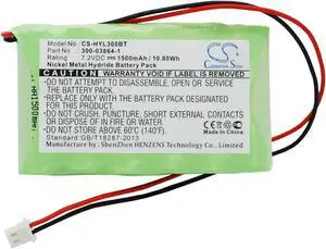 Battery Replacement for Honeywell Lynx Touch control panels Lynx Control Panels L7000 LYNX TOUCH Ademco Lynx L3000GSMPK LYNXRCHKIT-SHA Lynx L5100 103-301179 103-303689 300-03864-1 LKP500-4B
