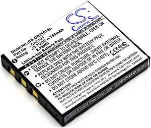 Battery for Creative Vado Pocket HD Video Cam VF0570 CAS101 CS-CRT101SL 750mAh