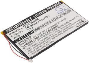 Battery for Cowon PMP A2 20GB 30GB A3 60GB 80GB CS-CWA2SL Media Player 3600mAh