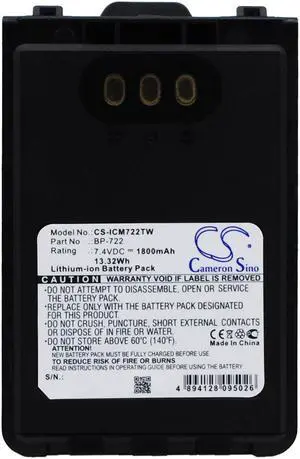 Estry Battery Replacement for ICOM ID-31E ID-51E ID-31A ID-51A BP-722