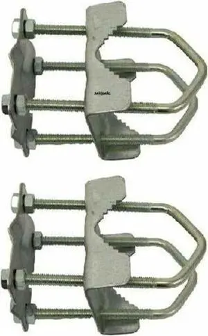2 PACK - Two Masts up to 2", Antenna Pole Mount Bracket CB Ham TV