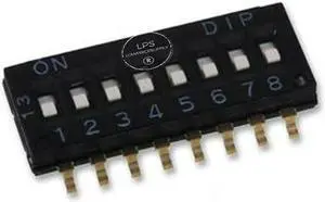 DIP / SIP Switch, Flush Slide, 8 Circuits, Slide, Surface Mount, SPST, 24 VDC, 2