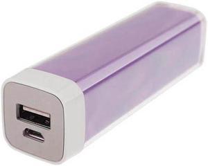 618096 - POWER BANK 2600MAH W/CABLE PURPLE UNIVERSAL