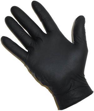 TZR-9577-6 - GLOVES NITRILE LATEX DISPOSABLE BLACK ONE SIZE FITS MOST (6 pcs/pkg)